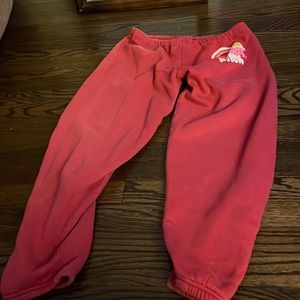 PINK crop sweatpants